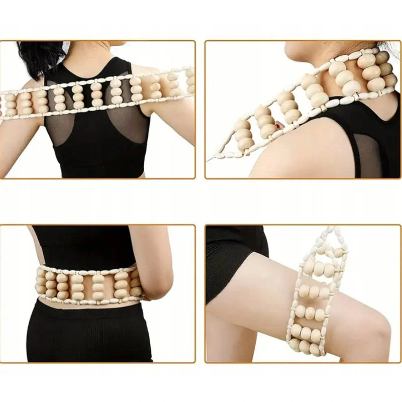 Drevený masážny valček na chrbát