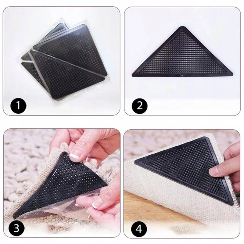 Protišmykové podložky pod koberec 4ks