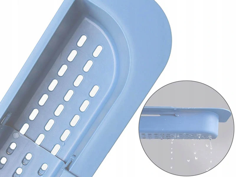 Organizér na kuchynský drez teleskopický sivý