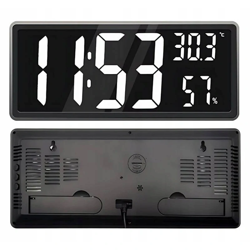 LED hodiny s teplomerom 3808L 35x15cm