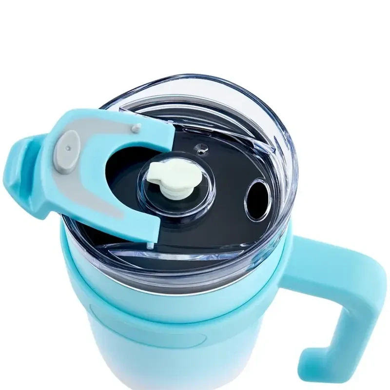 Termo hrnček so slamkou ombre 1,2L