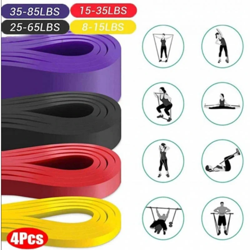 Odporové gumy na cvičenie 4ks