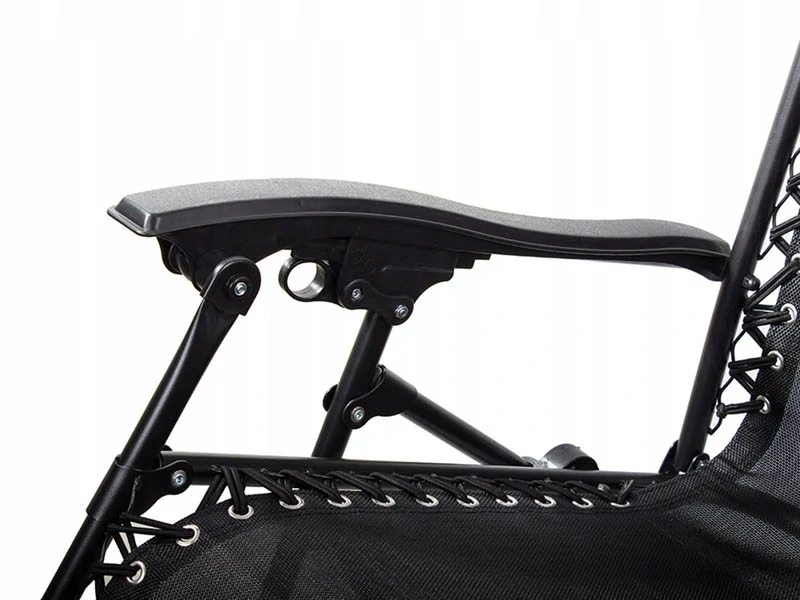 Záhradné ležadlo Gravity Zero do 150kg čierne