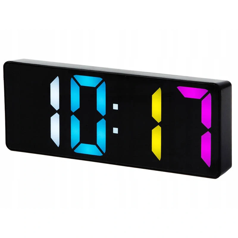 Farebný digitálny budík s teplomerom