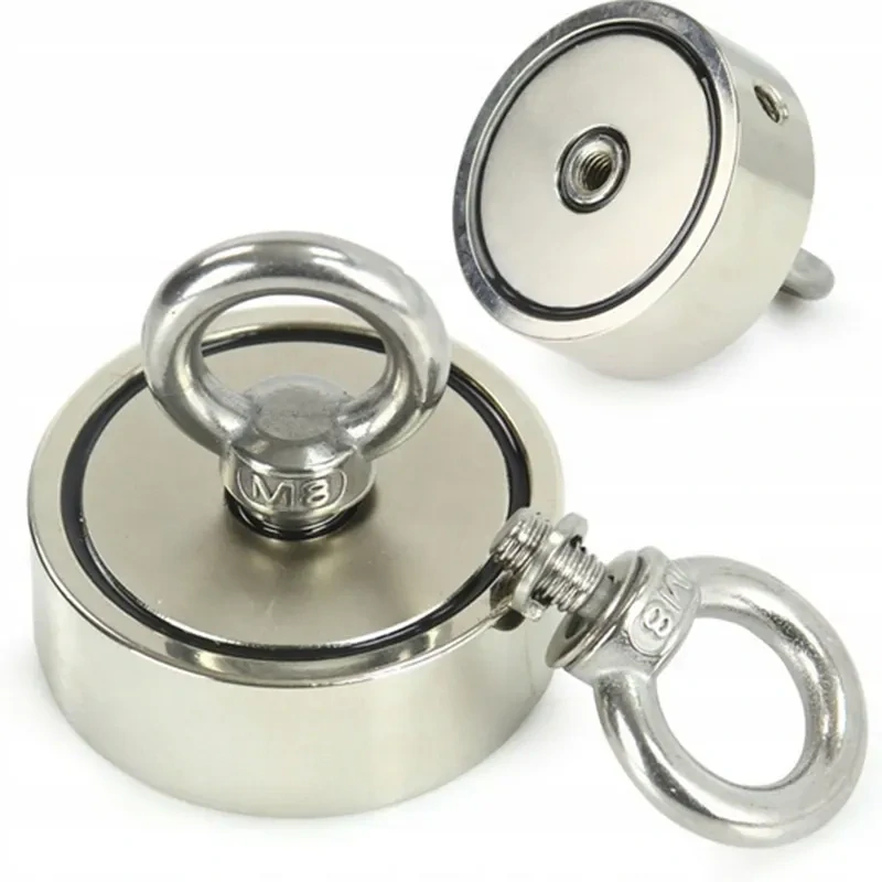 Neodýmový magnet s očkom a lanom 20m - nosnosť do 170kg