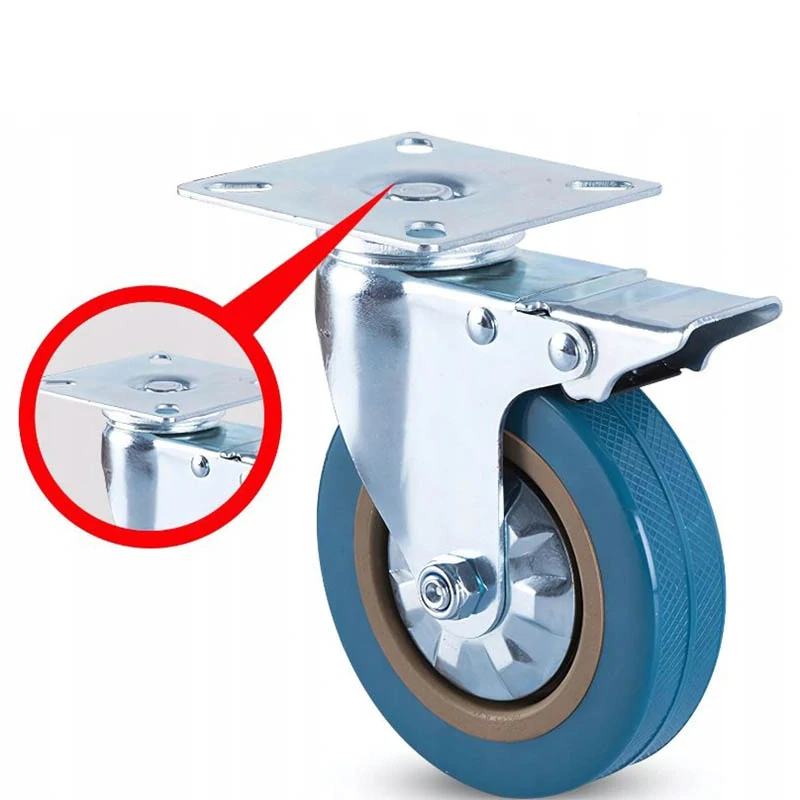 Otočné nábytkové koliesko 4" 100mm s brzdou