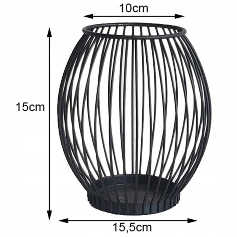 Kovový svietnik čierny