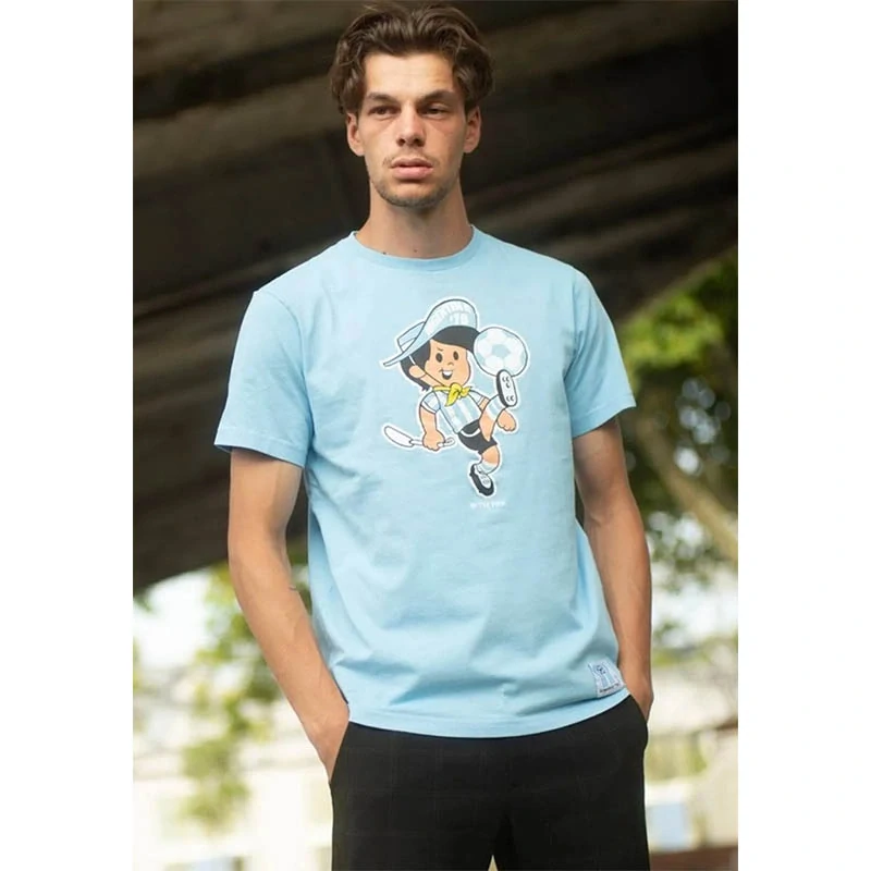 Tričko Retro FIFA Classics Argentina "78 Mascot Gauchito – modrá: veľkosť "S"