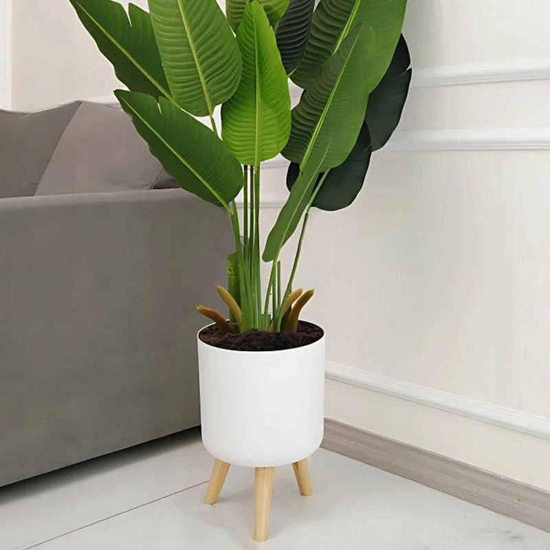 Kvetináč na nožičkách 14cm biely