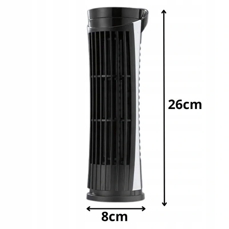 Mini stĺpikový ventilátor s LED lampou