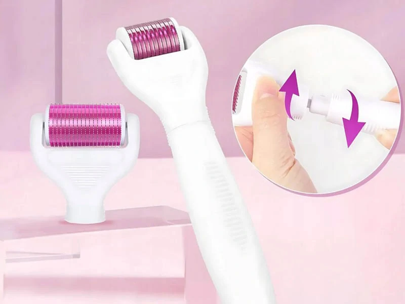 Derma roller na mezoterapiu mikroihlovú 6v1 – tvár, krk a telo