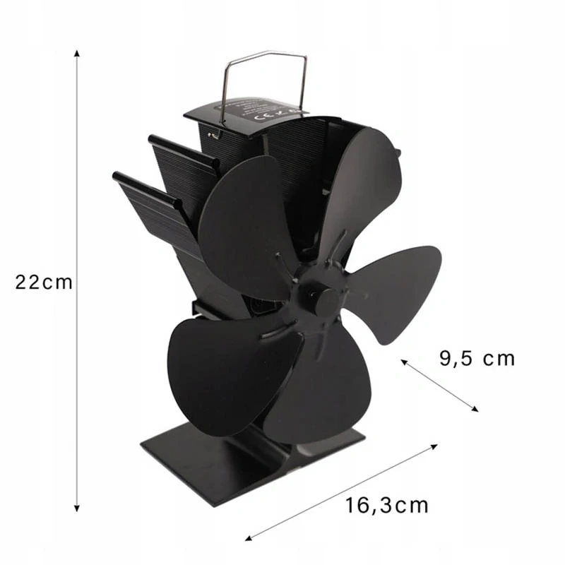 Krbový ventilátor Kaminer DY015J 5-lopatkový