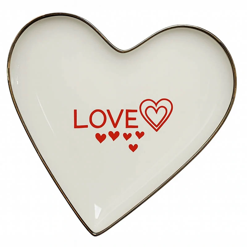 Porcelánový tanier v tvare srdca LOVE 22 cm