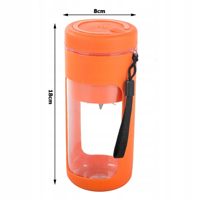 Prenosný smoothie mixér USB bezdrôtový 450 ml oranžový