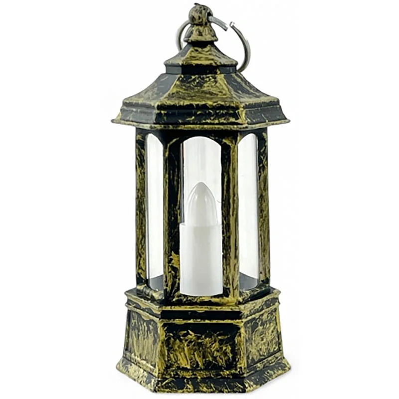 LED lampáš 9 cm - zlatý, strieborný, hnedý