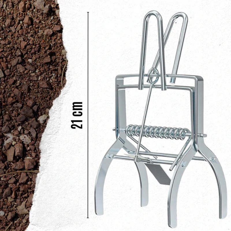 Kovová pasca na krtkov a hraboše