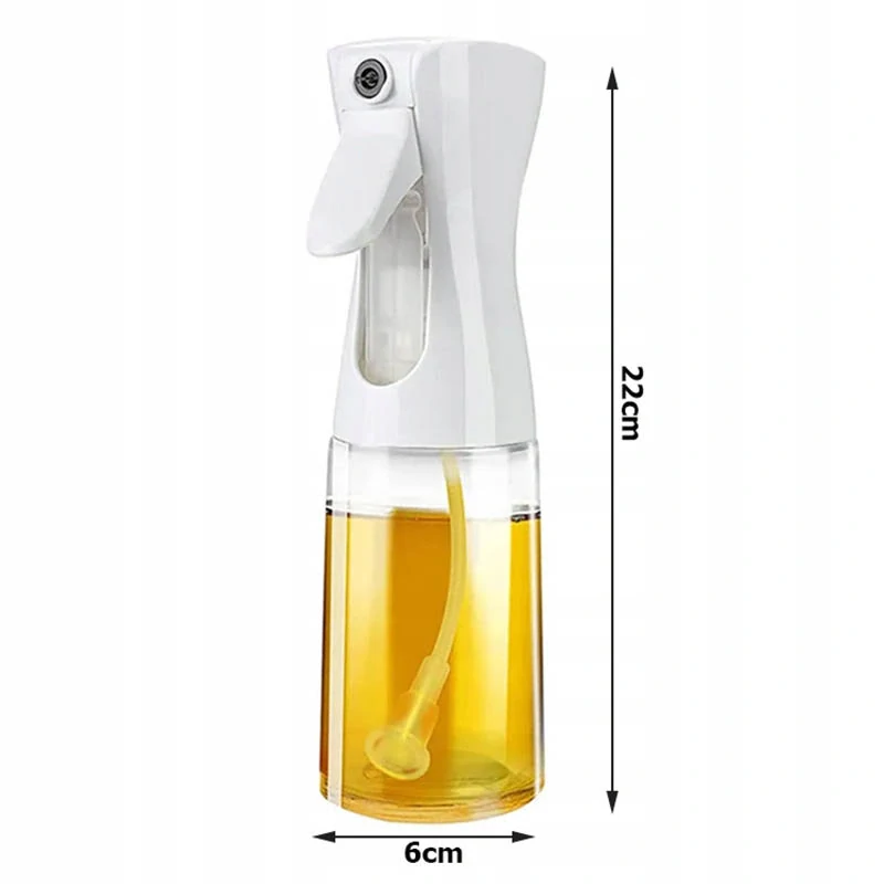 Sklenený rozprašovač na olej, ocot a omáčky 200ml biely