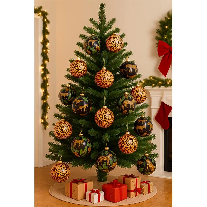 Vianočné gule so zvieracím motívom - 10 kusov