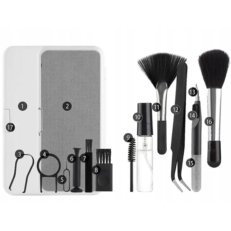 Čistiaca sada na slúchadlá, telefón a klávesnicu 17 v 1