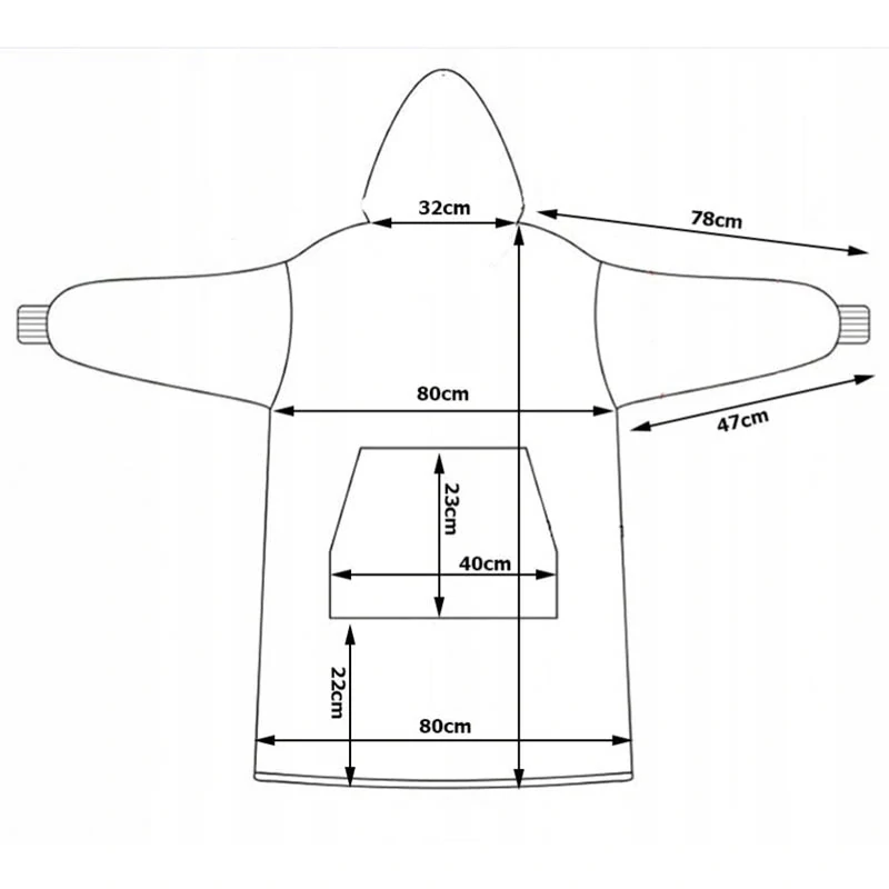 Teplá oversize mikina Mačička XXL 2v1 – mäkká deka s kapucňou