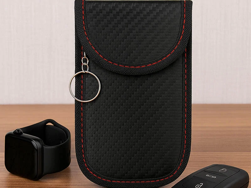 Puzdro s RFID ochranou proti krádeži na autokľúče