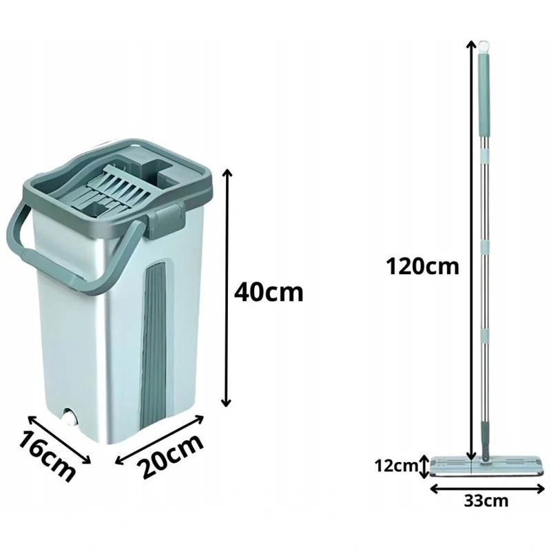Samožmýkací mop s vedrom a náhradným poťahom modrý