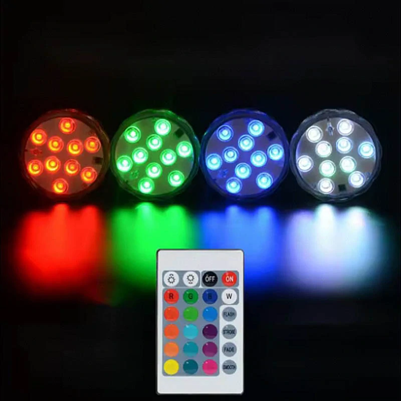 Vodoodolné LED RGB lampičky (4ks) s diaľkovým ovládaním