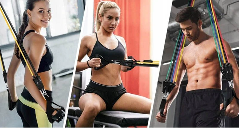 Sada odporových gúm na cvičenie 11 v 1