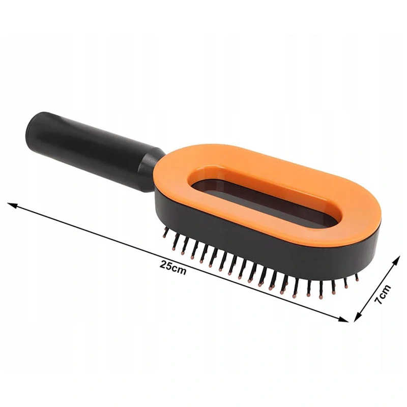 Antistatická cestovná kefa na vlasy na ľahké rozčesávanie a vyhladenie čierna