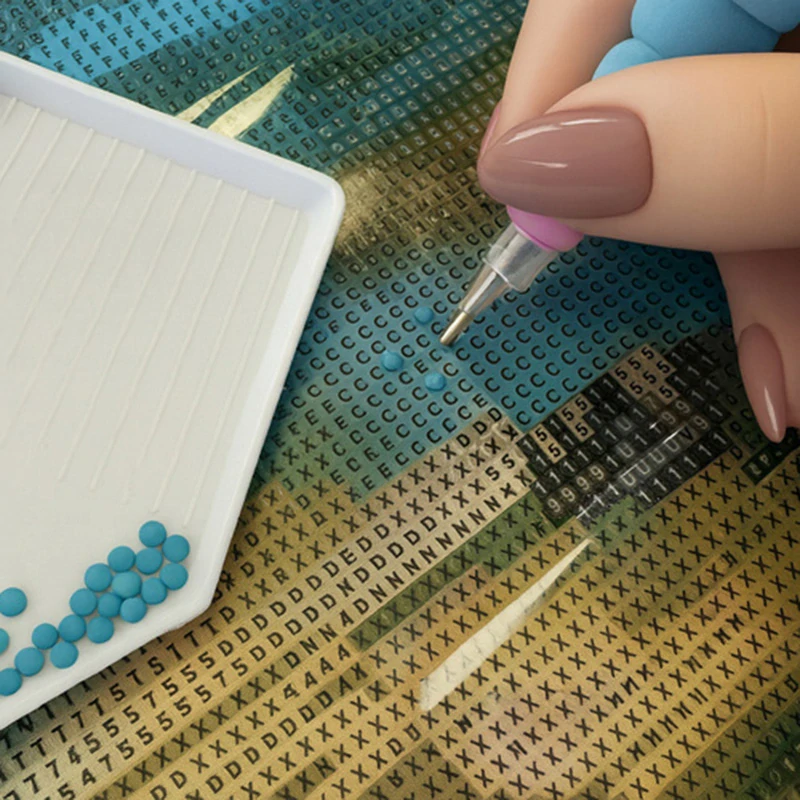 Diamantová výšivka Pláž 40 x 30 cm