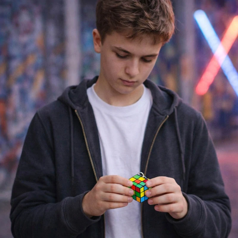 Mini Rubikova kocka prívesok 3 x 3