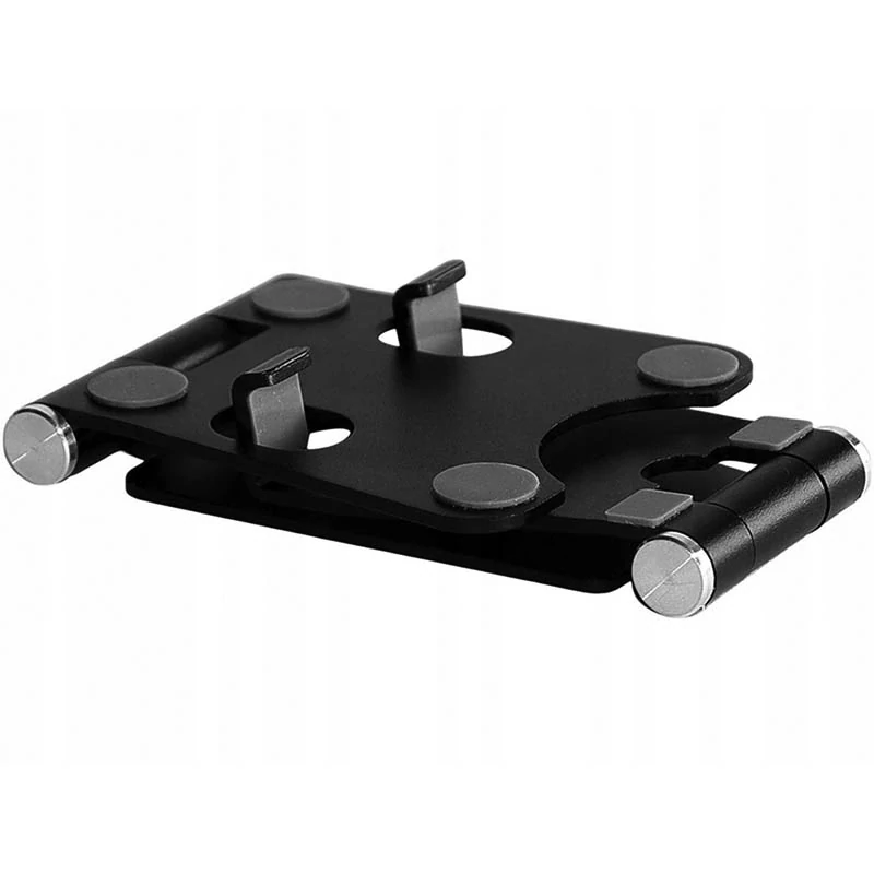 Kovový stojan na telefón a tablet čierny