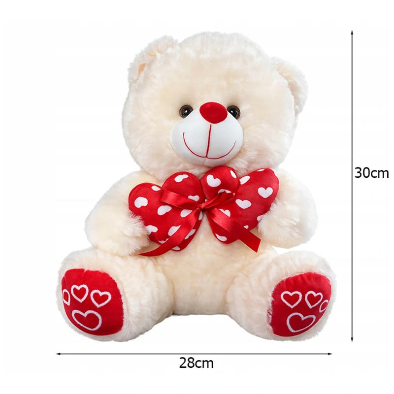 Plyšový medvedík so srdcom 30 cm