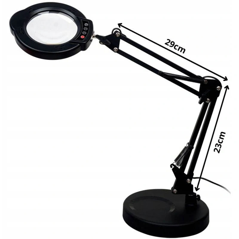 Stolná lampa s lupou 10×