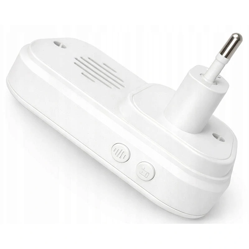 Bezdrôtový kinetický zvonček bez batérií na dvere biely