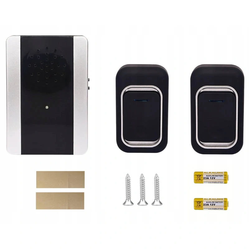 Bezdrôtový zvonček na dvere s dvomi tlačidlami s dosahom 300 m