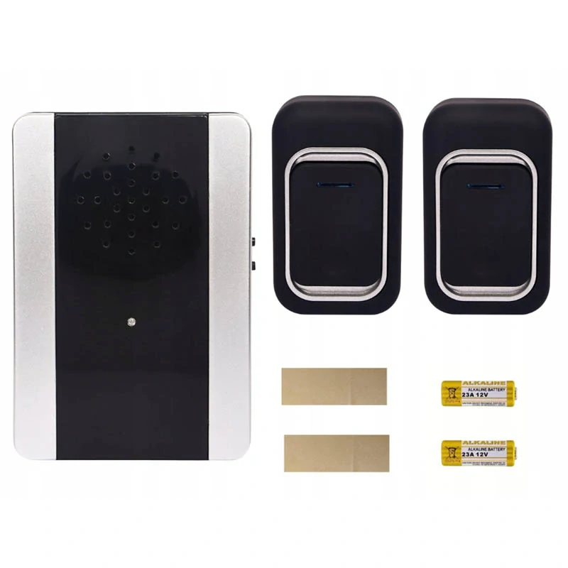 Bezdrôtový zvonček na dvere s dvomi tlačidlami s dosahom 150 m