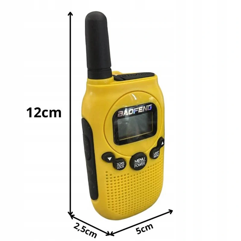 Vysielačky Baofeng BF-T6 – žlté, sada 2 ks