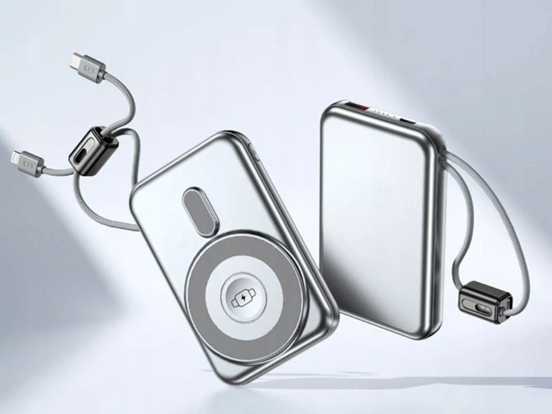 Powerbanka 10000 mAh s bezdrôtovým nabíjaním sivá