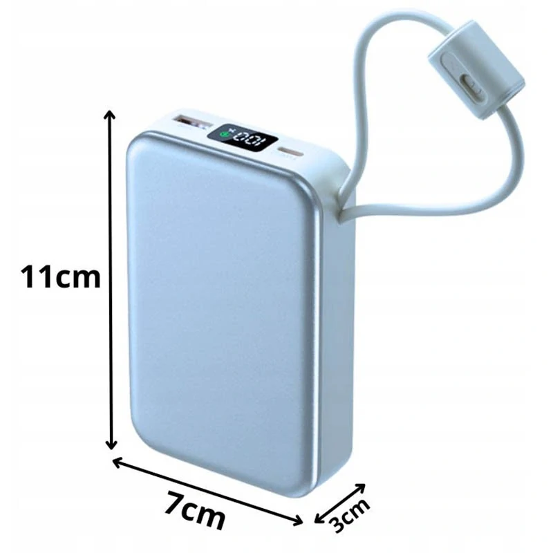 Powerbanka 20000 mAh s rýchlym nabíjaním QC 3.0 modrá