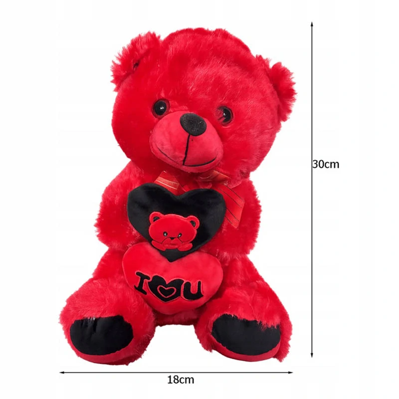 Plyšový medvedík so srdcom I LOVE YOU 30 cm