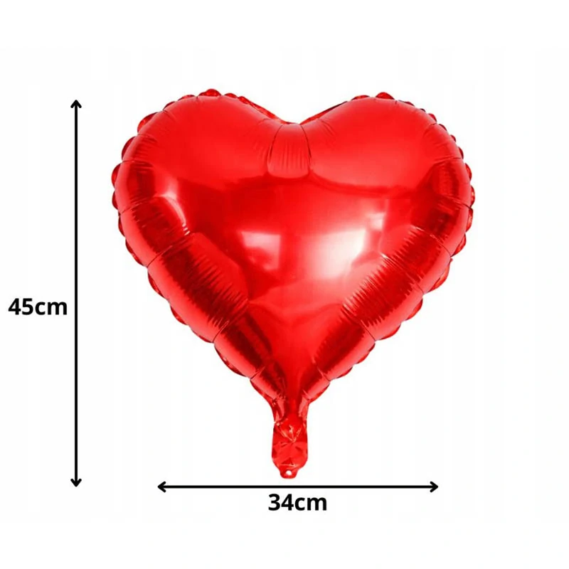 Fóliový balón červené srdce 45 cm
