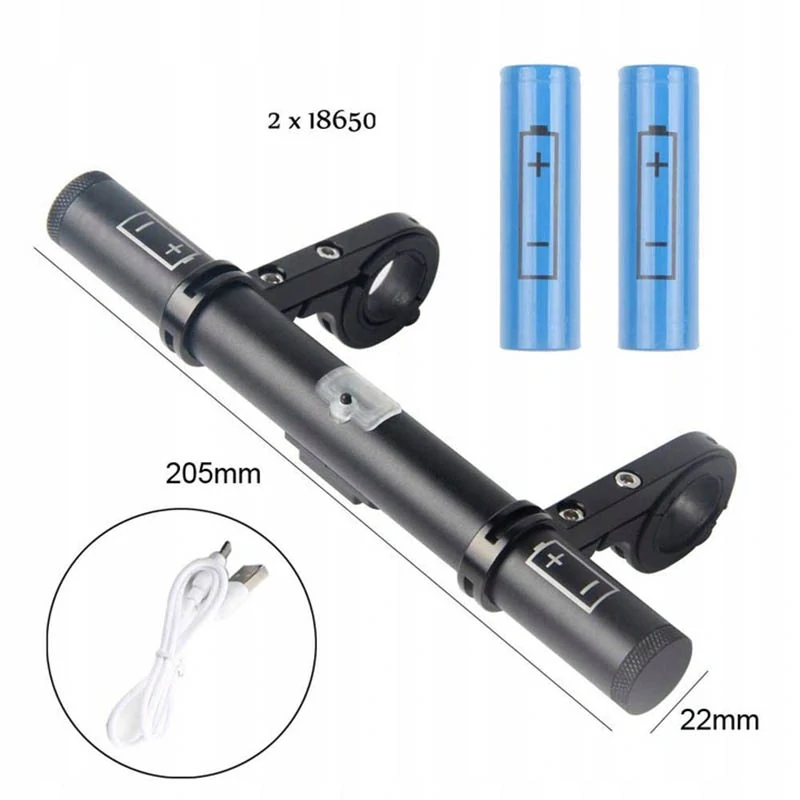 Predlžovač na riadidlá bicykla a kolobežky s powerbankou