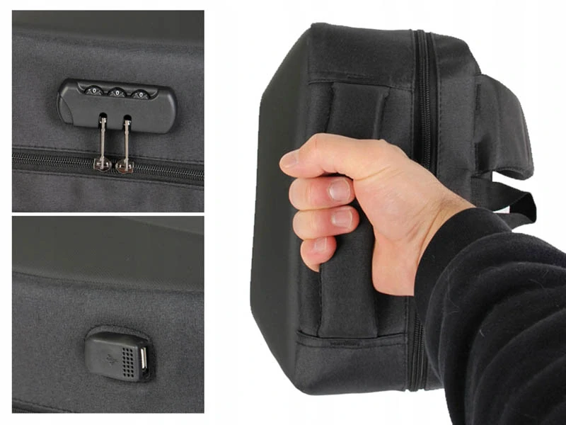 Batoh na notebook 15 L s kódovým zámkom čierny