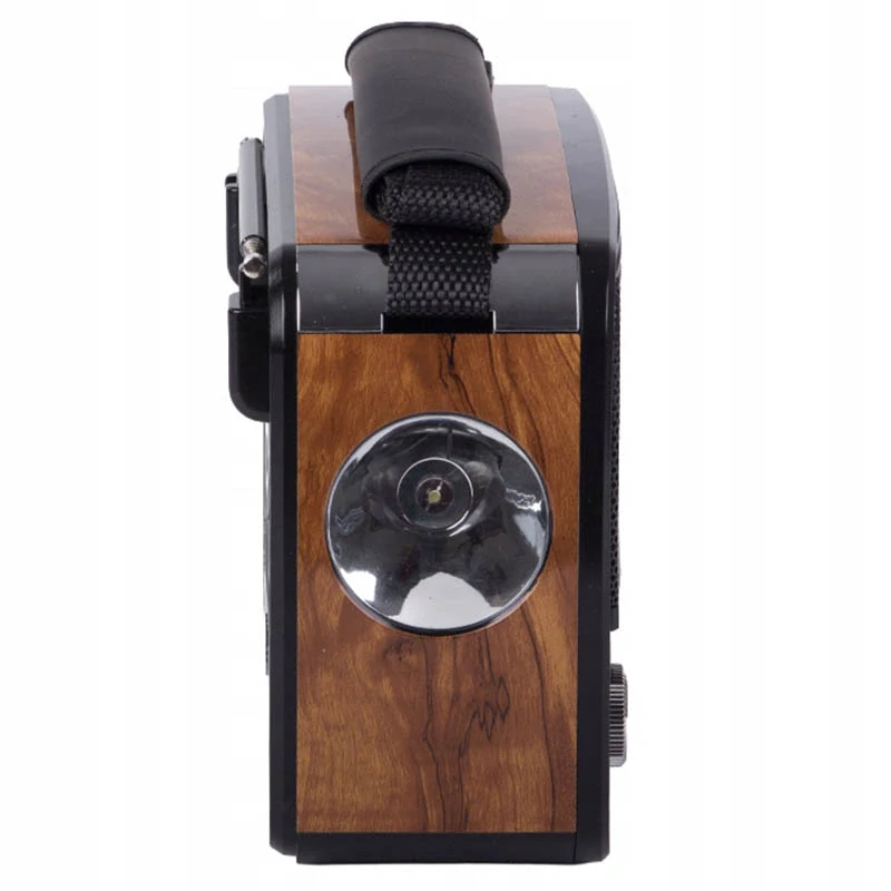 Prenosné retro rádio s MP3 prehrávačom X-BASS hnedé