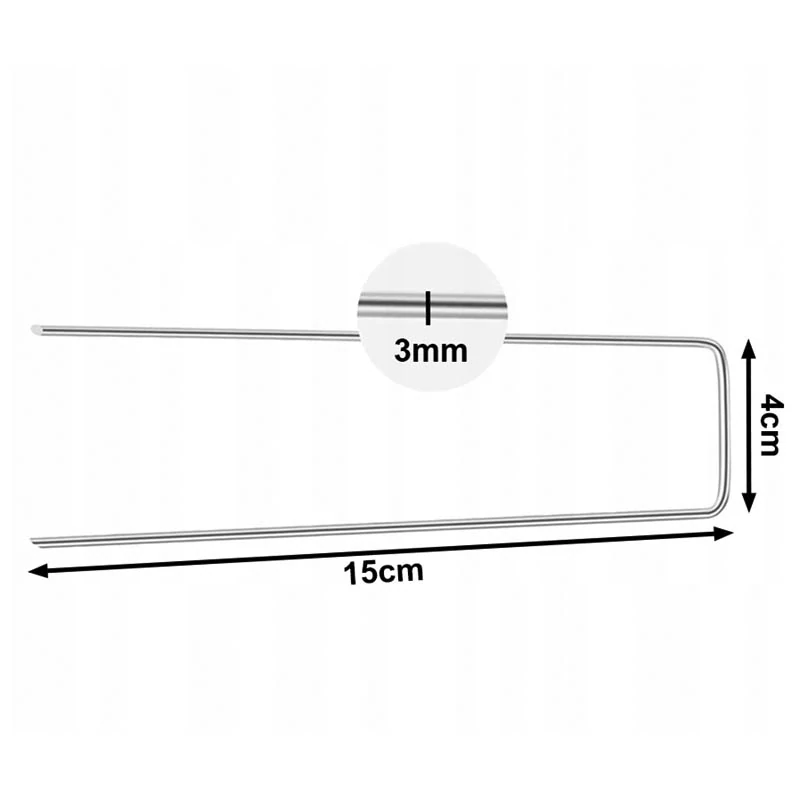 Kovové kolíky na agrotextíliu 15 cm – 10 ks