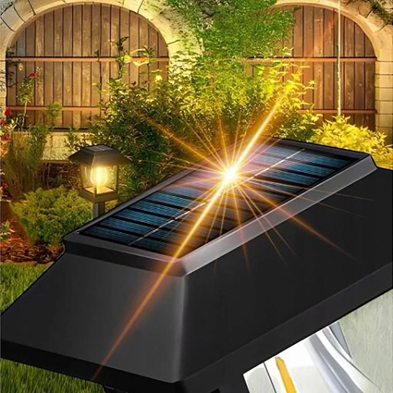 Moderné solárne LED záhradné svetlo – stĺpik 38 cm (sada 2 ks)