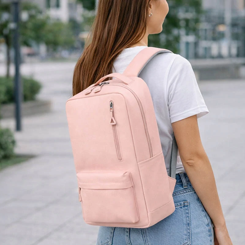 Mestský batoh na notebook 18 L ružový