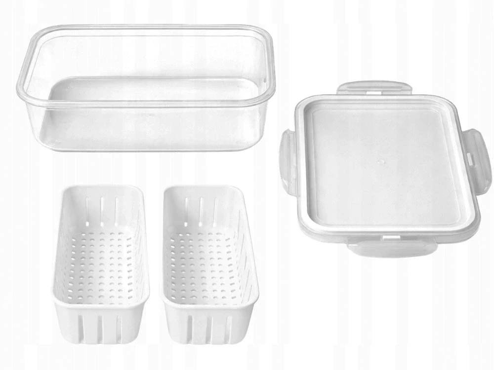 Nádoba do chladničky 2L s 2 odkvapkávacími vložkami