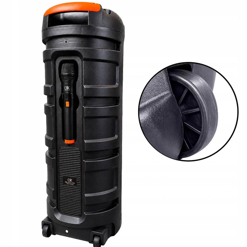 Bezdrôtový Bluetooth reproduktor karaoke s mikrofónom 78 cm